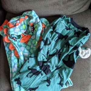 Dinosaur onesie kids pajamas (2)